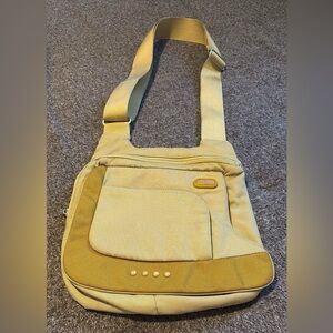 Tumi T-Tech Crossbody Bag Yellow with Orange inside